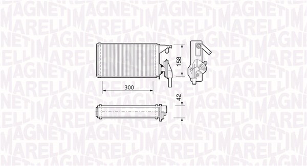 MAGNETI MARELLI Varmeelement, kabinevarme 350218063000 for IVECO