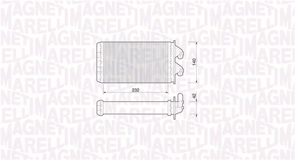 MAGNETI MARELLI Varmeelement, kabinevarme 350218213000 for ALFAROME/FIAT/LANCI