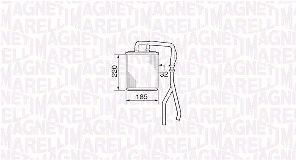 MAGNETI MARELLI Varmeelement, kabinevarme 350218308000 for IVECO
