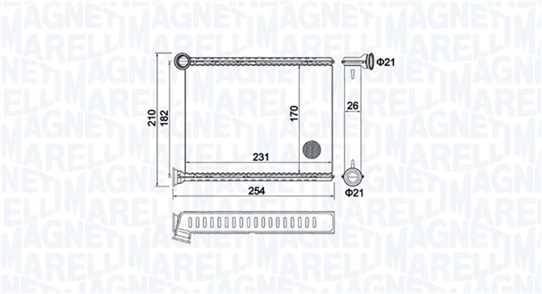 MAGNETI MARELLI Varmeelement, kabinevarme 350218473000 for CITROËN/PEUGEOT