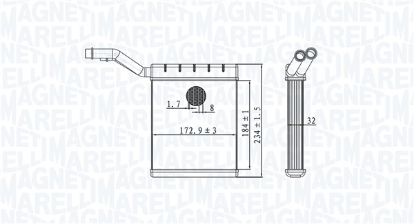 MAGNETI MARELLI Varmeelement, kabinevarme 350218480000 for FORD FORD USA