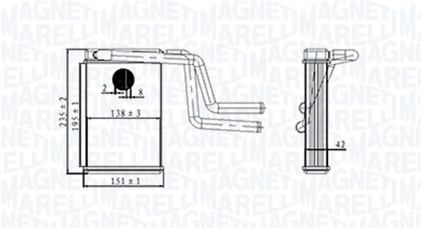 MAGNETI MARELLI Varmeelement, kabinevarme 350218487000 for FORD FORD USA