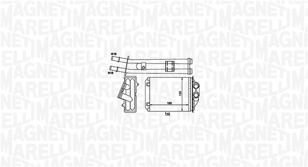 MAGNETI MARELLI Varmeelement, kabinevarme 350218491000 for FORD ALFAROME/FIAT/LANCI