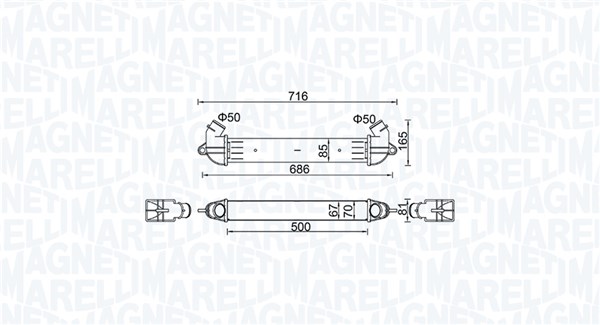 MAGNETI MARELLI Ladeluftkøler 351319204610 for ALFAROME/FIAT/LANCI