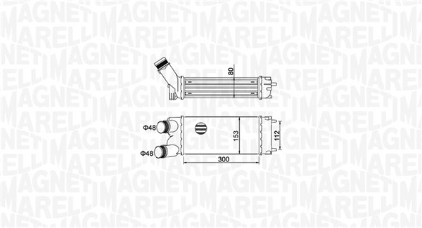 MAGNETI MARELLI Ladeluftkøler 351319204700 for CITROËN/PEUGEOT