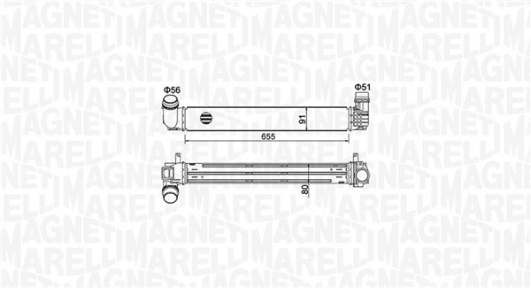 MAGNETI MARELLI Ladeluftkøler 351319204730 for RENAULT