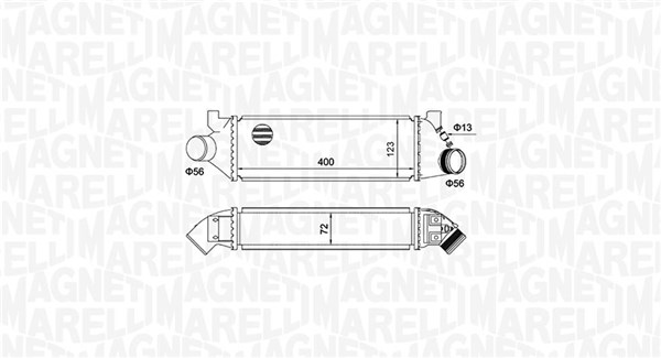 MAGNETI MARELLI Ladeluftkøler 351319204950 for FORD
