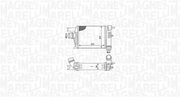 MAGNETI MARELLI Ladeluftkøler 351319205160 for DACIA