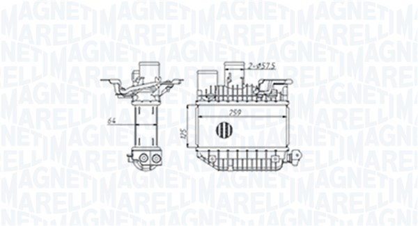 MAGNETI MARELLI Ladeluftkøler 351319205310 for TOYOTA