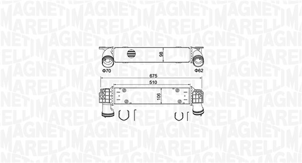 MAGNETI MARELLI Ladeluftkøler 351319205460 for BMW