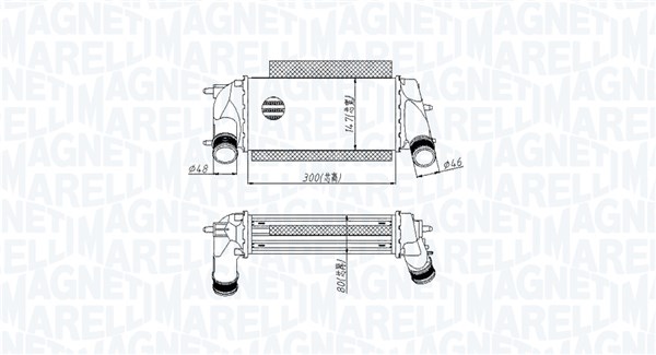 MAGNETI MARELLI Ladeluftkøler 351319205490 for FORD FORD USA