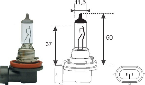 MAGNETI MARELLI Pære 002549100000 for IVECO TOFAS