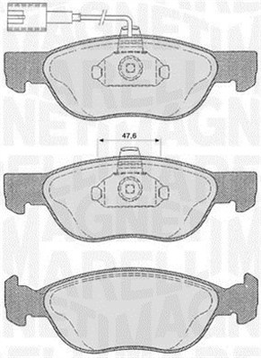MAGNETI MARELLI Bremseklodser 363916060102 for ALFA ROMEO LANCIA FIAT