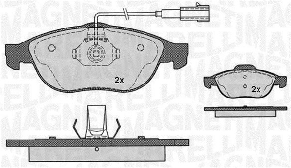 MAGNETI MARELLI Bremseklodser 363916060112 for ALFA ROMEO LANCIA FIAT