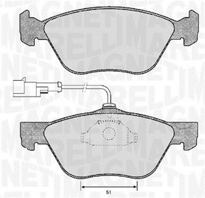 MAGNETI MARELLI Bremseklodser 363916060118 for LANCIA FIAT
