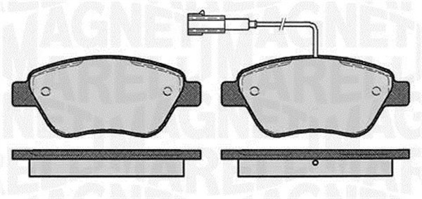 MAGNETI MARELLI Bremseklodser 363916060126 for PEUGEOT FIAT ALFA ROMEO CITROËN
