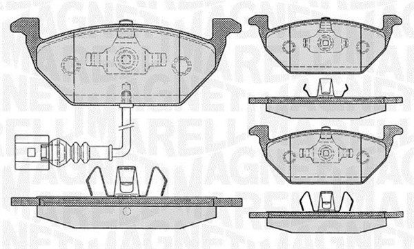 MAGNETI MARELLI Bremseklodser 363916060132 for ROEWE (SAIC) VW AUDI SKODA VW (SVW) VW (FAW)