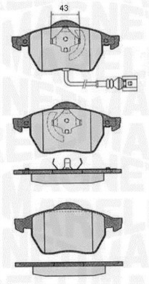 MAGNETI MARELLI Bremseklodser 363916060136 for VW