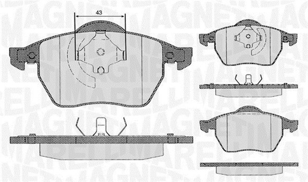 MAGNETI MARELLI Bremseklodser 363916060137 for VW SKODA AUDI