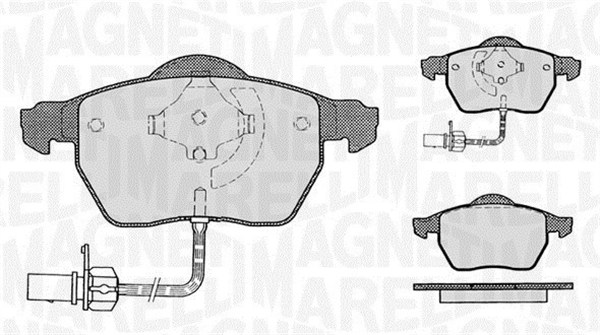 MAGNETI MARELLI Bremseklodser 363916060142 for VW SKODA
