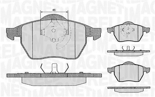 MAGNETI MARELLI Bremseklodser 363916060146 for VW