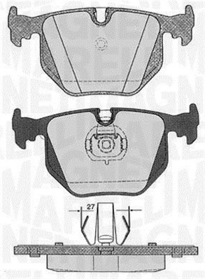 MAGNETI MARELLI Bremseklodser 363916060152 for BMW LAND ROVER