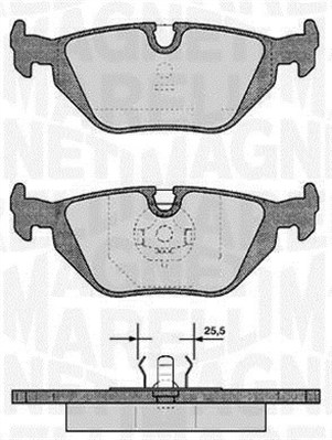 MAGNETI MARELLI Bremseklodser 363916060154 for BMW ROVER SAAB