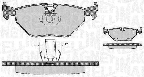 MAGNETI MARELLI Bremseklodser 363916060158 for BMW