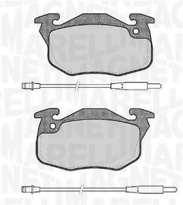 MAGNETI MARELLI Bremseklodser 363916060168 for PEUGEOT CITROËN RENAULT