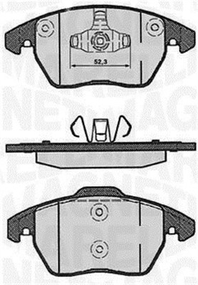 MAGNETI MARELLI Bremseklodser 363916060178 for PEUGEOT VW