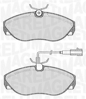 MAGNETI MARELLI Bremseklodser 363916060183 for PEUGEOT FIAT