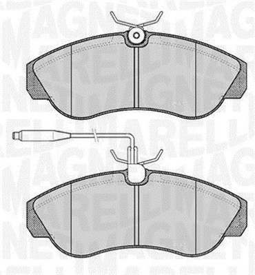 MAGNETI MARELLI Bremseklodser 363916060184 for PEUGEOT FIAT