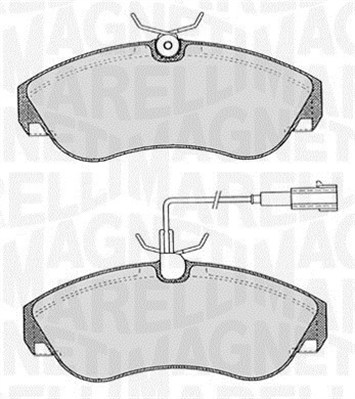 MAGNETI MARELLI Bremseklodser 363916060185 for PEUGEOT FIAT
