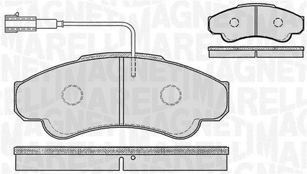 MAGNETI MARELLI Bremseklodser 363916060187 for PEUGEOT FIAT CITROËN