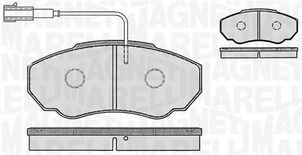 MAGNETI MARELLI Bremseklodser 363916060186 for PEUGEOT FIAT
