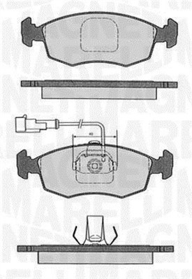 MAGNETI MARELLI Bremseklodser 363916060232 for FIAT