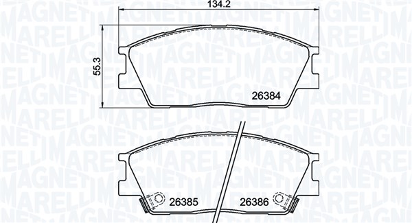 MAGNETI MARELLI Bremseklodser 363700430126 for HYUNDAI KIA