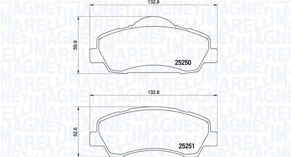 MAGNETI MARELLI Bremseklodser 363700461138 for PEUGEOT
