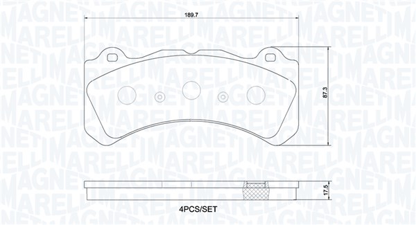 MAGNETI MARELLI Bremseklodser 363700486034 for VOLVO