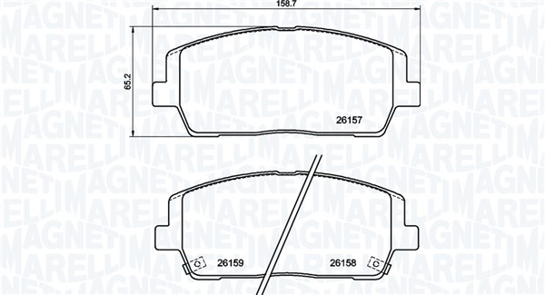 MAGNETI MARELLI Bremseklodser 363700430116 for KIA HYUNDAI