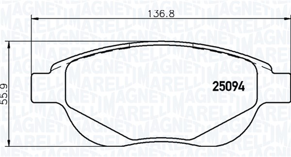 MAGNETI MARELLI Bremseklodser 363700461137 for CITROËN PEUGEOT