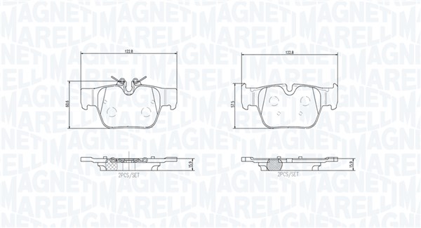 MAGNETI MARELLI Bremseklodser 363700406117 for BMW