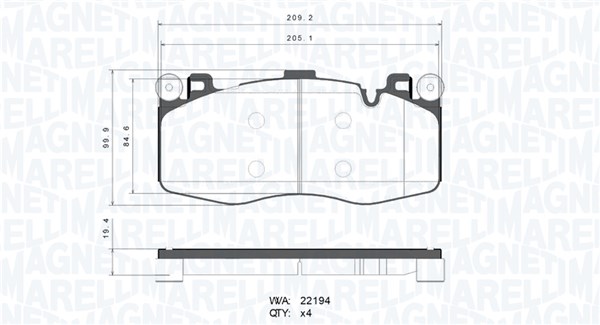MAGNETI MARELLI Bremseklodser 363700406112 for BMW