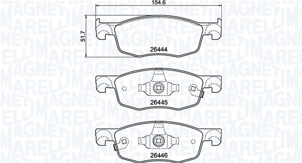 MAGNETI MARELLI Bremseklodser 363700483185 for MAZDA TOYOTA