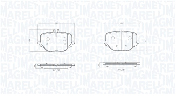 MAGNETI MARELLI Bremseklodser 363700450170 for MERCEDES-BENZ