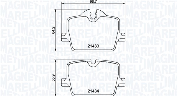 MAGNETI MARELLI Bremseklodser 363700406114 for BMW TOYOTA