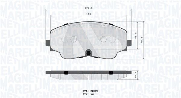 MAGNETI MARELLI Bremseklodser 363700485193 for VW