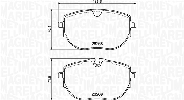 MAGNETI MARELLI Bremseklodser 363700485187 for VW