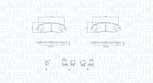 MAGNETI MARELLI Bremseklodser 363700483192 for LEXUS
