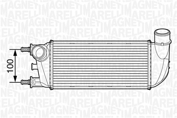 MAGNETI MARELLI Ladeluftkøler 351319201490 for FORD ALFAROME/FIAT/LANCI
